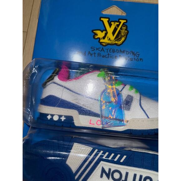 Louis Vuitton NYC Soho Pop Up Exclusive Blue White Trainer Sneaker UK 9 US 10 11 - Picture 4 of 16